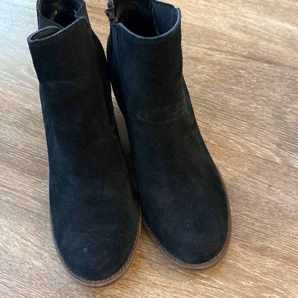 Lucky brand suede wedge booties
